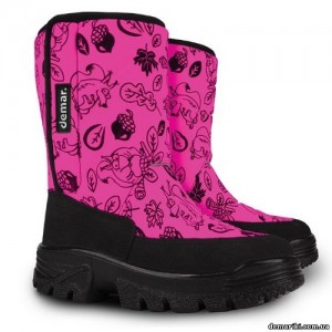 Чоботи Demar HANNU 1601G (малиновий принт)