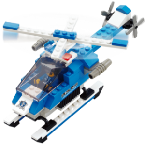 Конструктор Sluban 0185 Поліцейський гелікоптер. 133 деталі