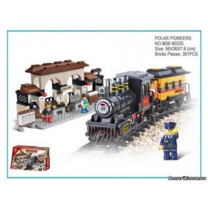 Конструктор Sluban 0235 Залізничний вокзал 301 деталей