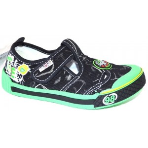 Мокасины SUPER GEAR A9918 black/green