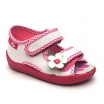 Renbut 13-112 Bialy brokat, відкриті босоніжки