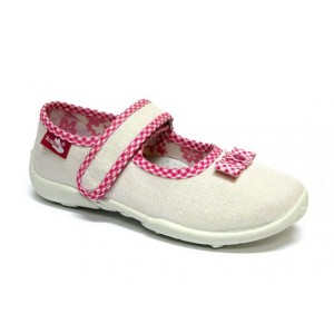 Renbut 33-415 Bialy brokat - Білий блиск, тапочки для дівчаток